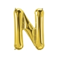 Palloncino Lettera N Oro super shape 40" (101cm) in mylar, 1pz.