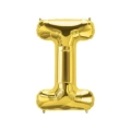 Palloncino Lettera I Oro super shape 40" (101cm) in mylar, 1pz.