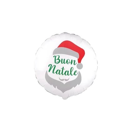 Palloncino Buon Natale Babbo Natale standard shape 18" (45cm), 1pz.