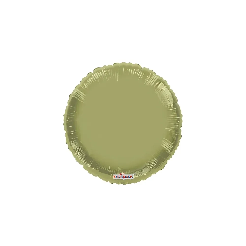 Palloncino Tondo Verde Oliva Scuro standard shape 18" (45cm) in mylar, 1pz.