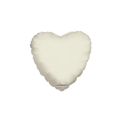 Palloncino Cuore Avorio standard shape 18" (45cm) in mylar, 1pz.