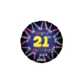 Palloncino 21st Birthday Candele standard shape 18" (45cm) in mylar, 1pz.