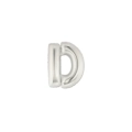 Palloncini Lettera D Argento micro shape 7" (17cm) in mylar, 5pz.