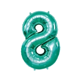 Palloncino numero 8 Tiffany Scuro super shape 40" (101cm) in mylar, 1pz.