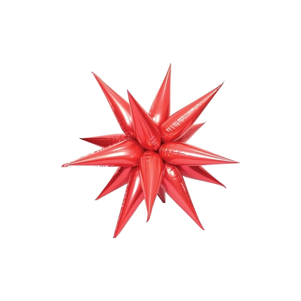 Palloncino Kit Exploding Star Rosso super shape 26" (66cm) in mylar, 1pz.