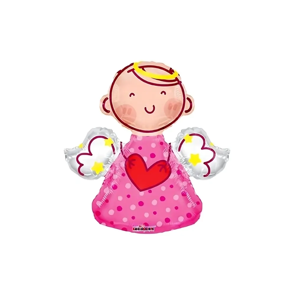 Palloncino Angioletto Rosa super shape 28" (71cm) in mylar, 1pz.