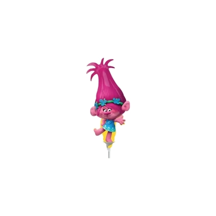Palloncini Trolls mini shape 15" (38cm) in mylar, 5pz.