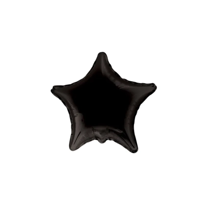 Palloncino Stella Nero standard shape 18" (45cm) in mylar, 1pz.