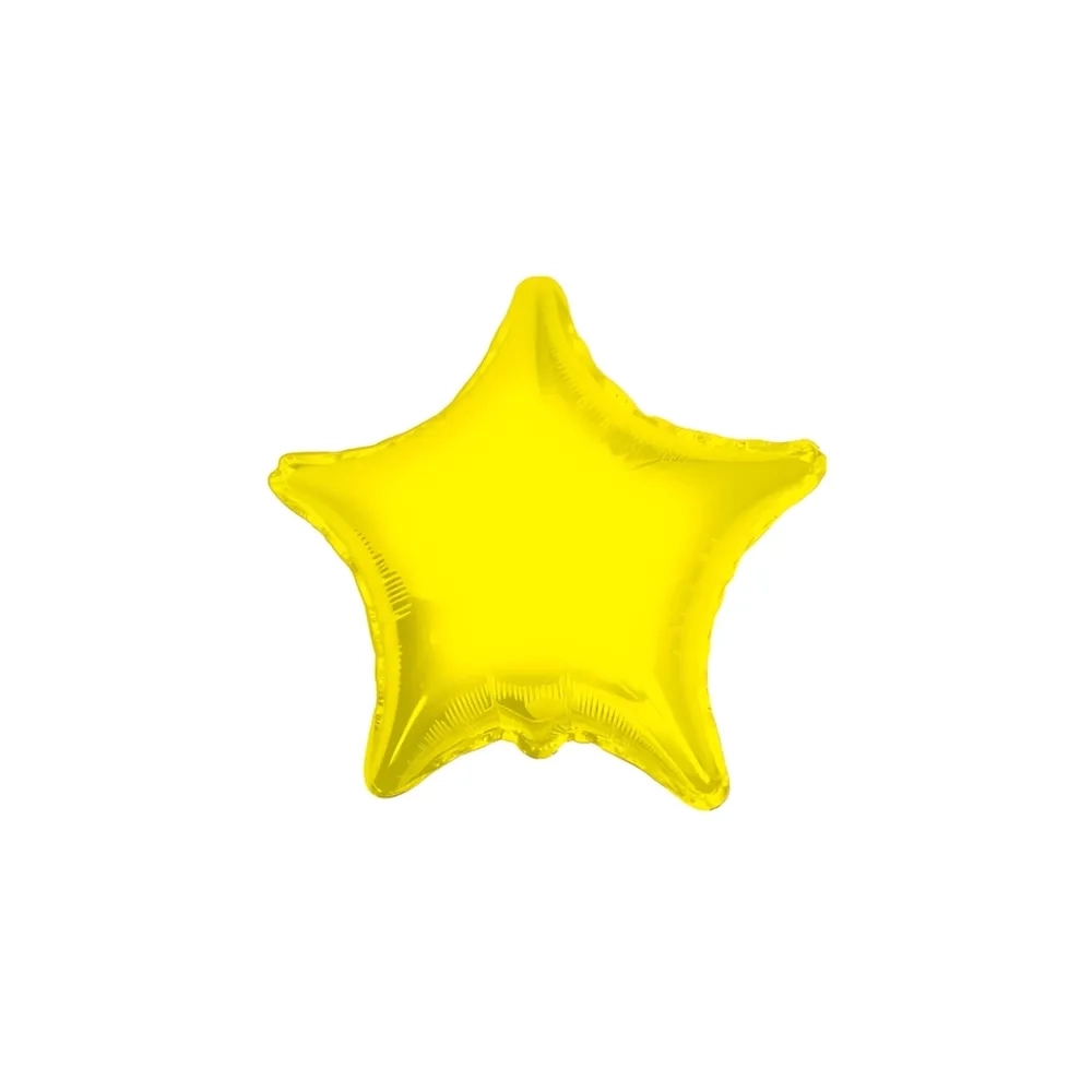 Palloncino Stella Giallo standard shape 18" (45cm) in mylar, 1pz.