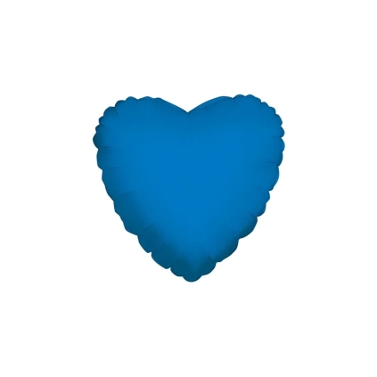 Palloncino Cuore Blu standard shape 18" (45cm) in mylar, 1pz.