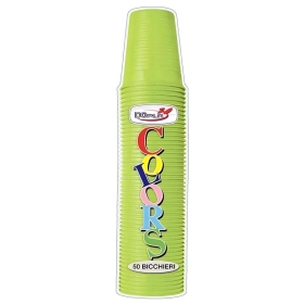 Bicchieri Verde Acido 200ml in plastica riutilizzabili, 50pz.
