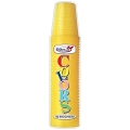 Bicchieri Gialli 200ml in plastica riutilizzabili, 50pz.