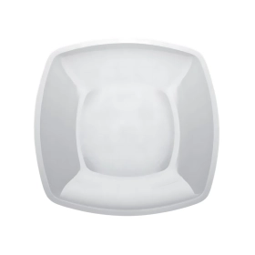 Piatti Bianchi piani di forma quadrata 23cm, 25pz.