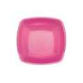 Piatti Fucsia fondi di forma quadrata 18cm, 25pz.