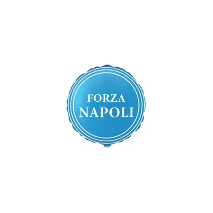 Palloncini Forza Napoli Tondo mini shape 9" (22cm) in mylar, 5pz.