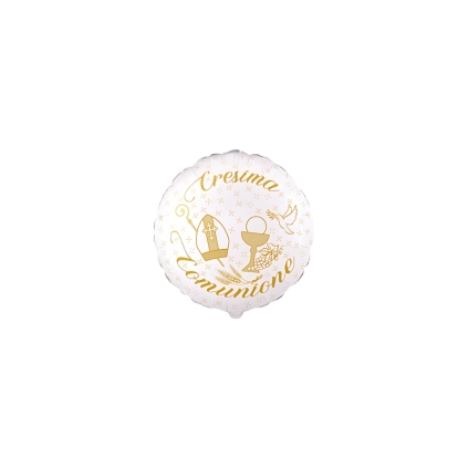 Palloncino Cresima Comunione Tondo 4''(10cm), 5pz.