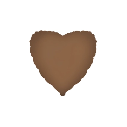 Palloncino Cuore Choco Brown Satinato 18" (45cm), 1pz.