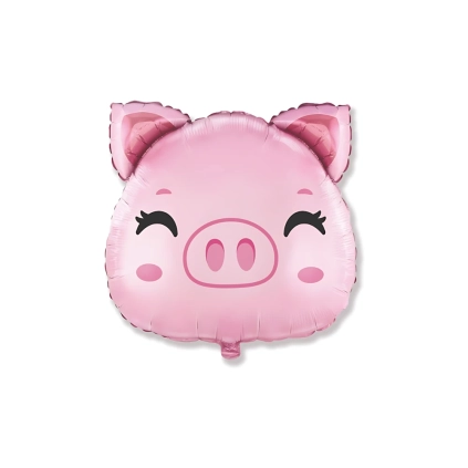 Palloncino Maiale Testa largo 24" (60cm), 1pz.