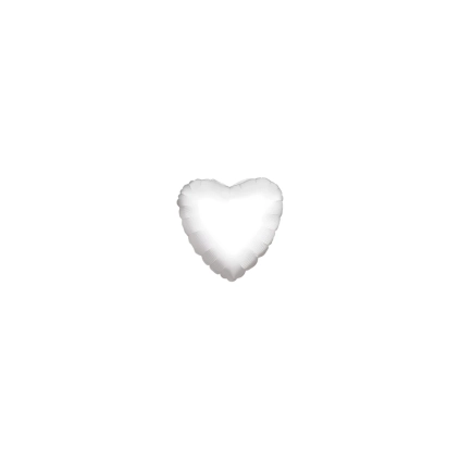 Palloncino Cuore Bianco 4" (10cm) con valvola, 5pz.