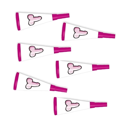 Trombette Sexy Nubilato in carta addio al nubilato, 6pz.
