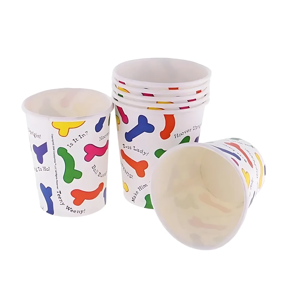 Bicchieri a tema sexy addio al celibato nubilato in carta, 6 Pz.