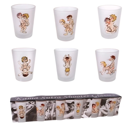 Bicchierini kamasutra in vetro opaco, 6pz.