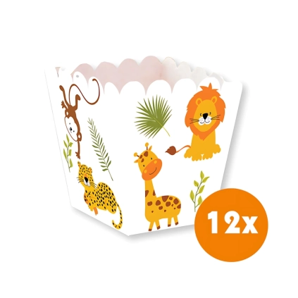 Scatoline Porta Caramelle Happy Jungle 6,5x6,5cm – Set da 12 pezzi