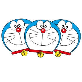 Maschere Doraemon in carta, 6pz.