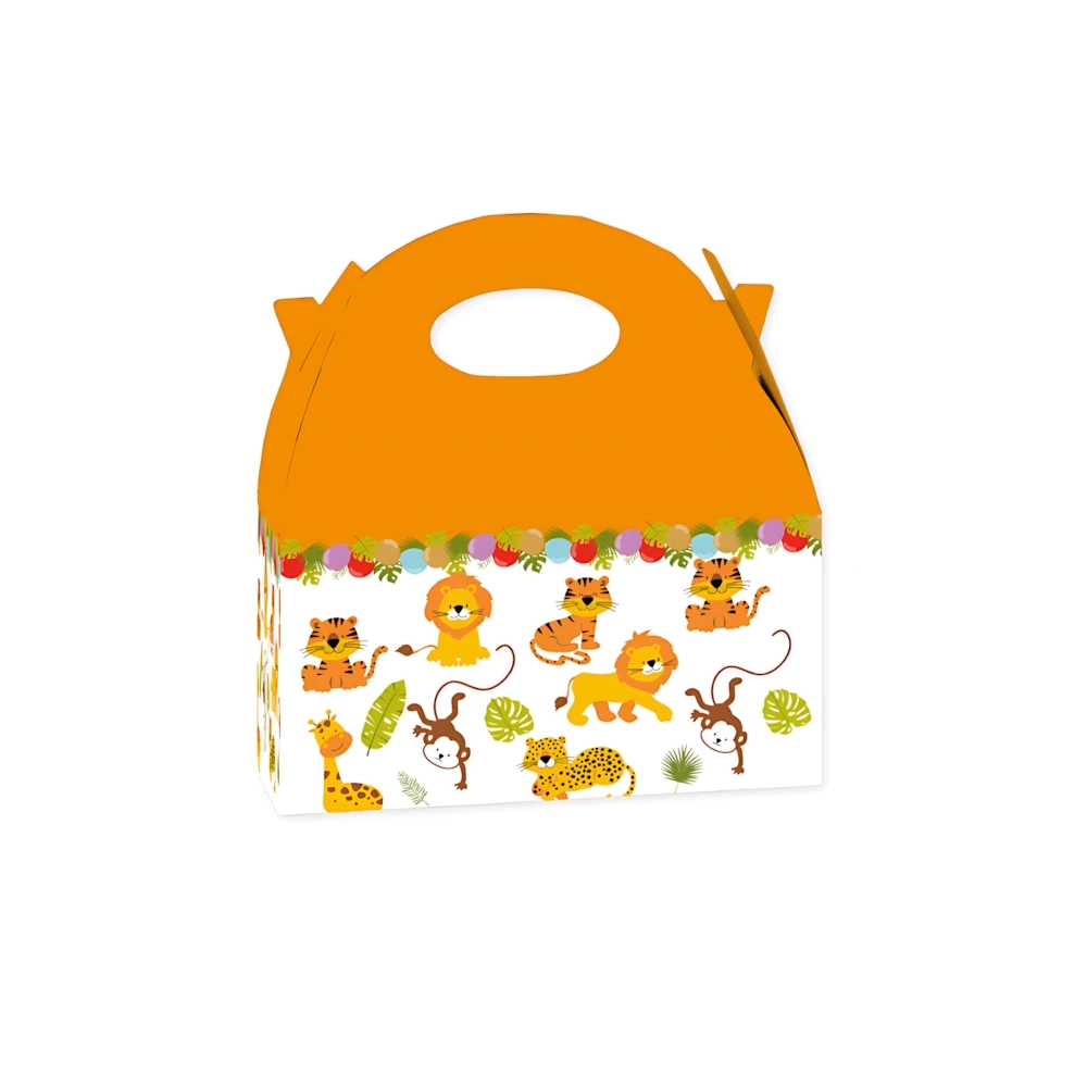 Scatole Regalo Happy Jungle 16x16x10,5cm – Confezione da 12 pezzi