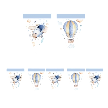 Festone bandierine Nascita Bimbo Sweet Boy – 9 bandierine 20x30 cm, 3 metri