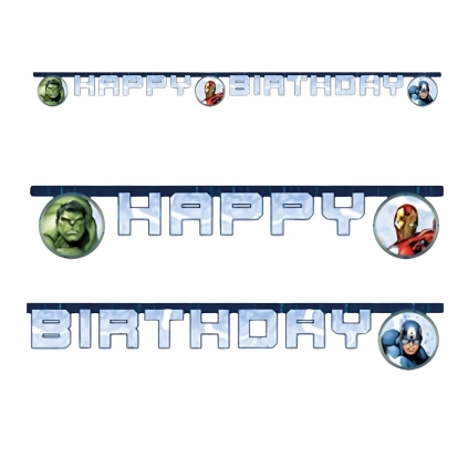 Festone Happy Birthday - Avengers, 2m