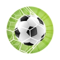 Piatti di Carta Grandi Calcio 23cm ,8pz
