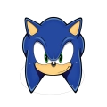 Mascherine - Sonic in cartoncino, 6pz.