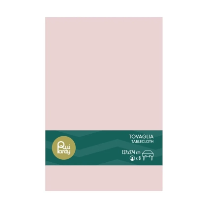 Tovaglia in Plastica Rosa Chiaro 137x274cm – monouso 1pz