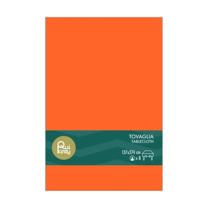 Tovaglia in plastica 137x274cm Arancione – monouso 1pz