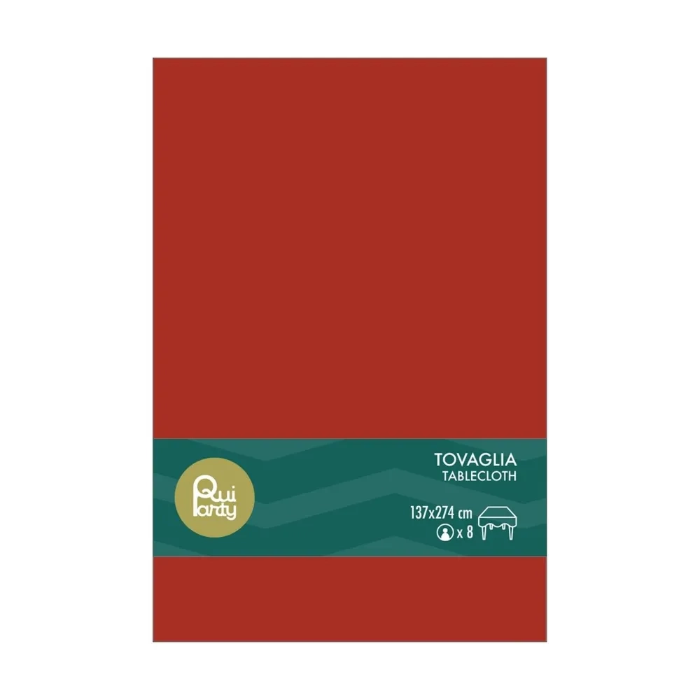 Tovaglia in plastica 137x274cm Mattone – monouso 1pz