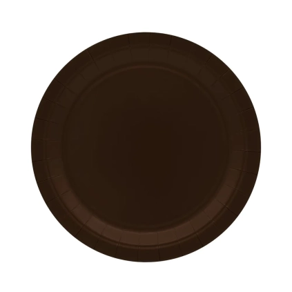 Piatto in carta 24cm Marrone – Confezione da 15 pezzi
