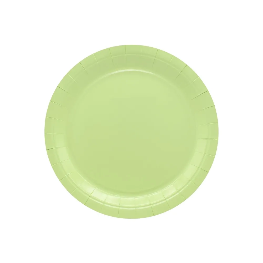 Piatto in carta 18cm Verde mela – Confezione da 15 pezzi
