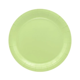 Piatto in carta 24cm Verde mela – Confezione da 15 pezzi