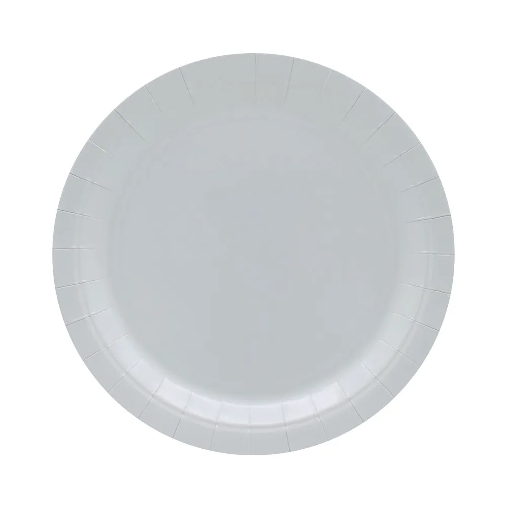 Piatto in carta 24cm Grigio freddo – Confezione da 15 pezzi