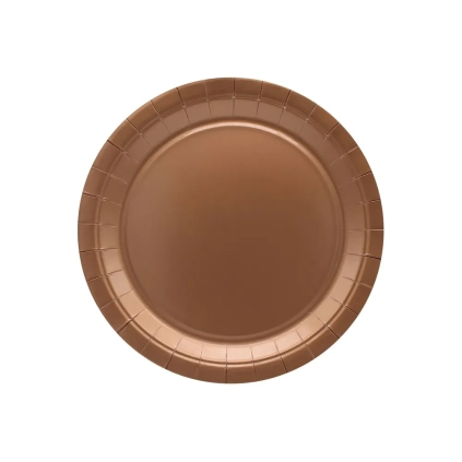 Piatto in carta 18cm Rosa gold – Confezione da 15 pezzi