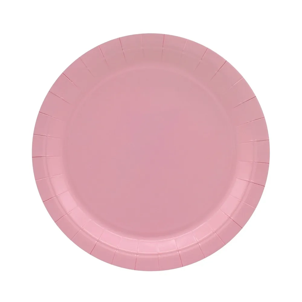 Piatti in carta Rosa 24cm – Confezione da 15 pezzi