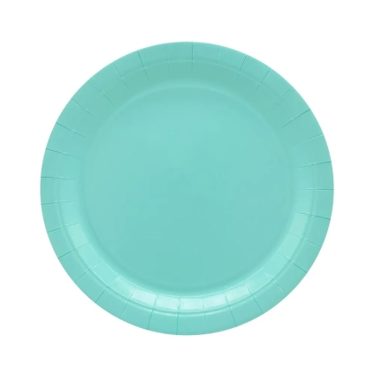 Piatti in carta Acquamarina 24cm – Confezione da 15 pezzi
