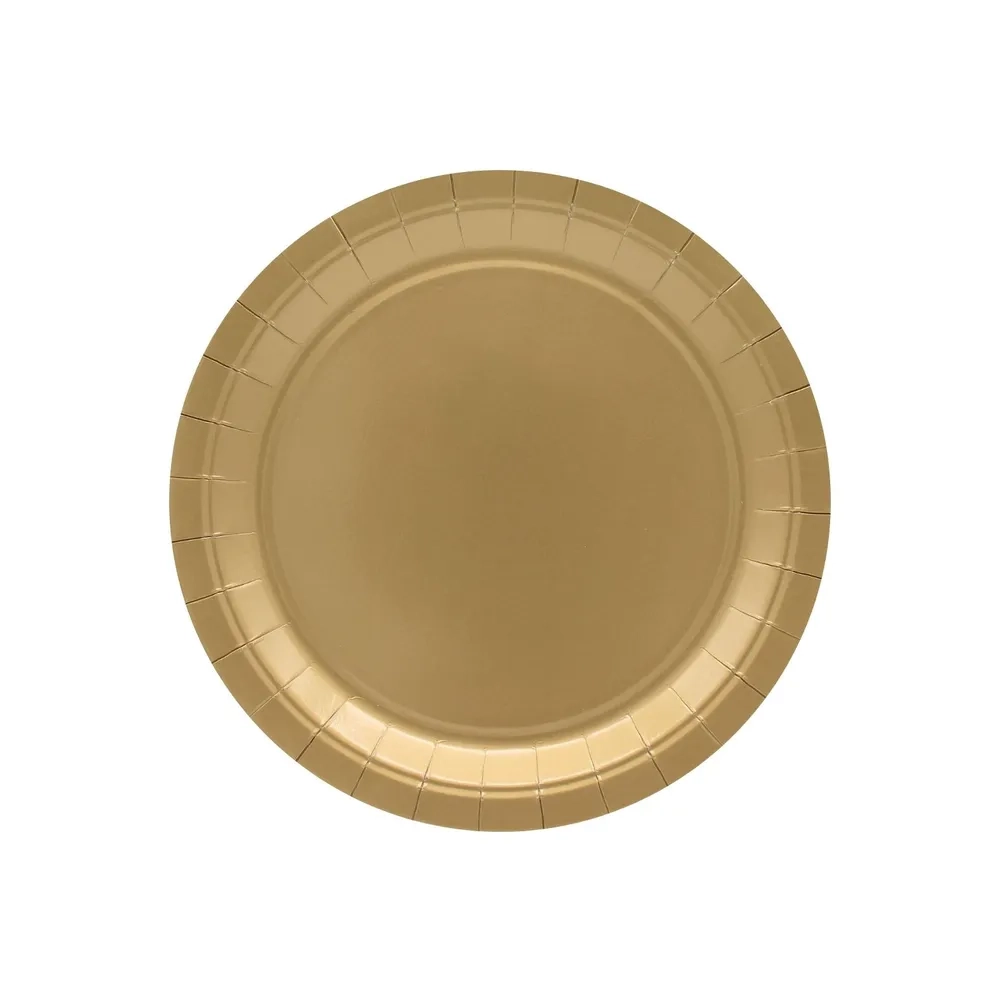 Piatti in carta Oro 18cm – Confezione da 15 pezzi