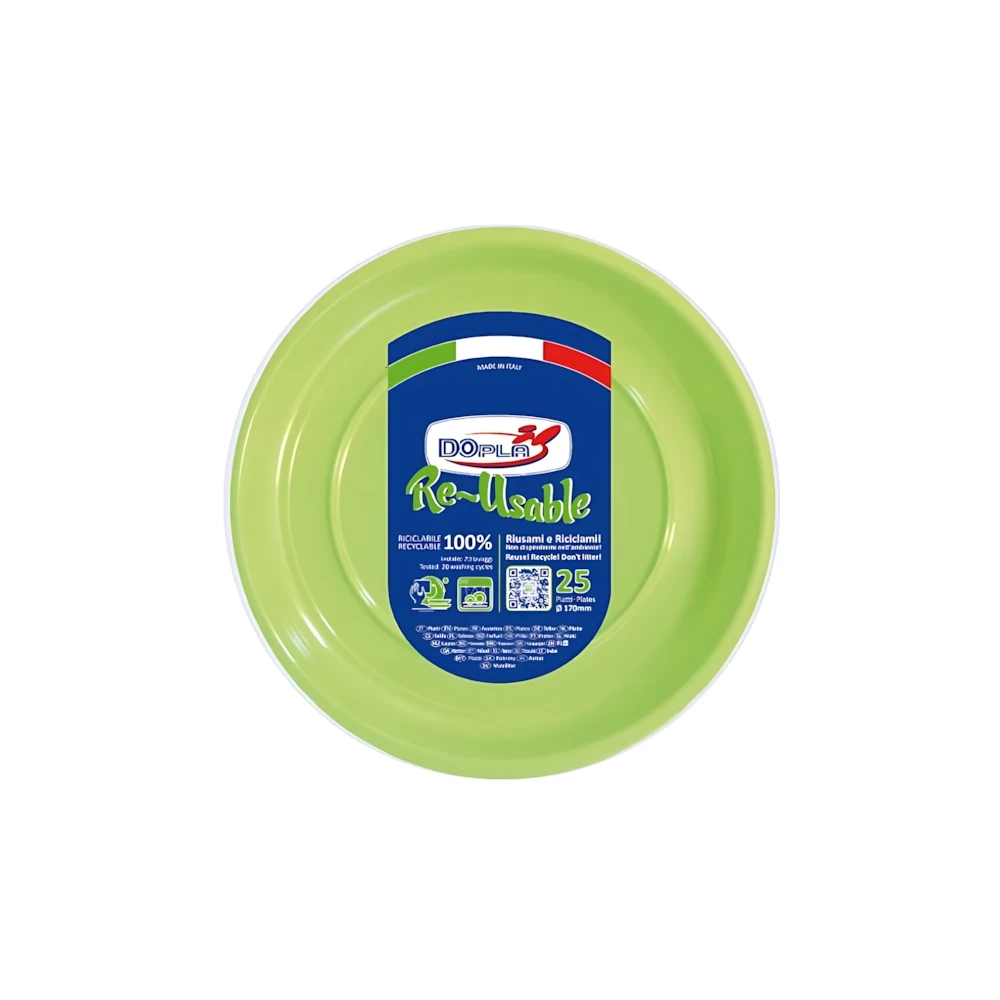 Piatti Frutta Verde Acido 17cm, 25pz.