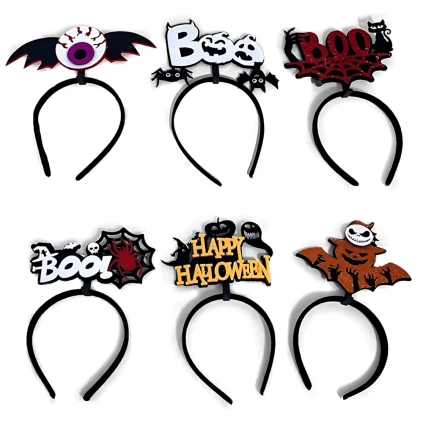 Cerchietti per capelli Halloween, decorazione capelli Halloween, 12pz.