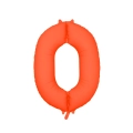 Palloncino Mylar Numero 0 Arancione Neon 34'' (86cm), 1pz.