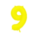 Palloncino Mylar Numero 9 Giallo Neon 34'' (86cm), 1pz.