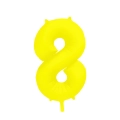 Palloncino Mylar Numero 8 Giallo Neon 34'' (86cm), 1pz.