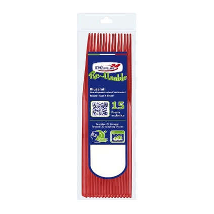 Coltelli Compact Rosso in plastica riutilizzabile, 15 pz